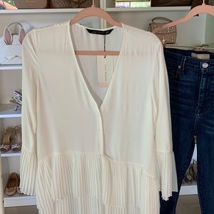 Zara pleated blouse